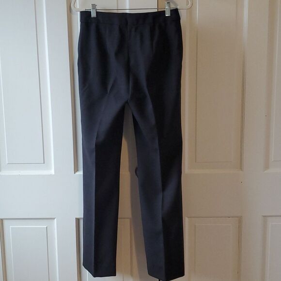 MAX MARA GRAY WOOL PANTS ALTERED SMALL CAREER STRAIGHT LEG - Picture 3 of 10